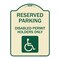 Signmission Reserved Parking Disabled Permit Holders Heavy-Gauge Aluminum Sign, 24" x 18", TG-1824-23152 A-DES-TG-1824-23152 - alternate 1